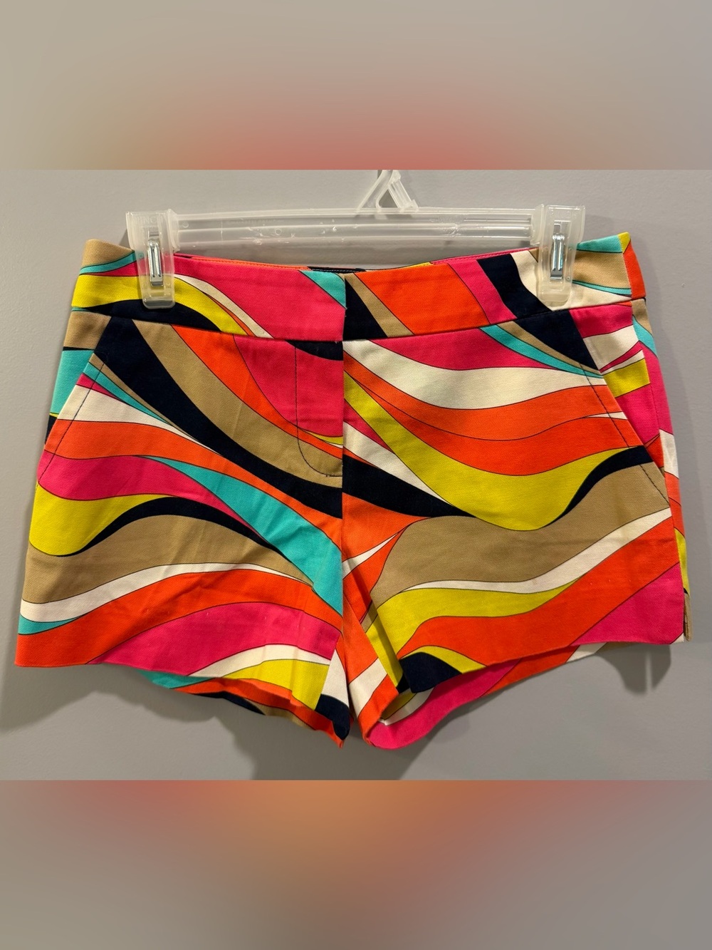 Trina Turk Colorful Abstract Pattern Shorts Size 2